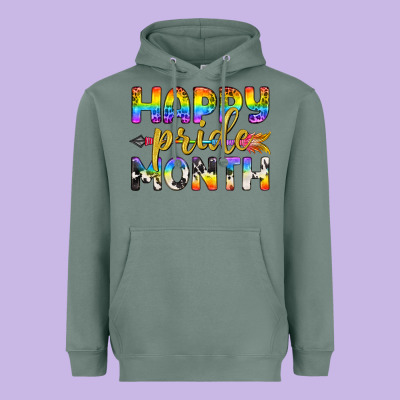 Western Happy Pride Month Lgbtq+ Heavyweight Hoodie Designed By Bundleandbundleshop
