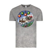 Cloud Rock santa claus with deer christmas ornament Vintage Tee - BundleAndBundleShop