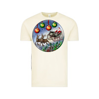 Vintage Arctic santa claus with deer christmas ornament Vintage Tee - BundleAndBundleShop
