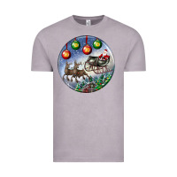 Vintage Zinc santa claus with deer christmas ornament Vintage Tee - BundleAndBundleShop