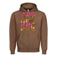 Chestnut jesus praising and farm raising Zipper Hoodie - MaliasSmallBusiness