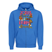 True Royal jesus praising and farm raising Zipper Hoodie - MaliasSmallBusiness