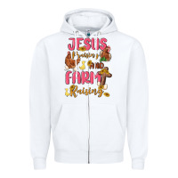 White jesus praising and farm raising Zipper Hoodie - MaliasSmallBusiness
