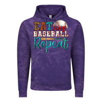 Cloud Purple eat sleep baseball repeat Vintage Hoodie - HRA Design Shop