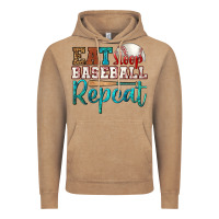 Vintage Coffee eat sleep baseball repeat Vintage Hoodie - HRA Design Shop