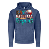 Vintage Denim eat sleep baseball repeat Vintage Hoodie - HRA Design Shop