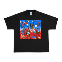 Black american popsicle and stars Urban Heavy Tee - AdoDesignShop