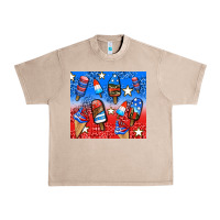 French Oak american popsicle and stars Urban Heavy Tee - AdoDesignShop