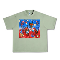 Oil Green american popsicle and stars Urban Heavy Tee - AdoDesignShop