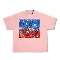 Salmon american popsicle and stars Urban Heavy Tee - AdoDesignShop