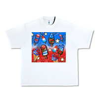 White american popsicle and stars Urban Heavy Tee - AdoDesignShop