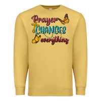Antique Gold Prayer Changes Everything Premium Sweatshirt - BundleAndBundleShop