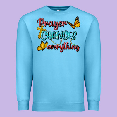Prayer Changes Everything Premium Sweatshirt Designed By Bundleandbundleshop