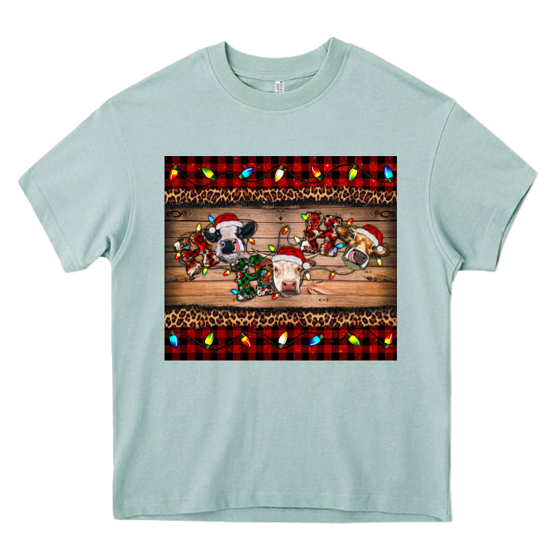 Hohoho Christmas Cows Heavy Core Tee by RanaPortraitStore | Teevron