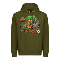 Army Green zoo vibes Premium Hoodie - JahusDesignShop