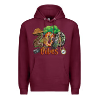 Burgundy zoo vibes Premium Hoodie - JahusDesignShop
