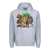 Heather Grey zoo vibes Premium Hoodie - JahusDesignShop