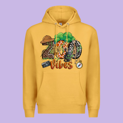 Zoo Vibes Premium Hoodie Designed By Jahusdesignshop