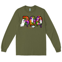 Army Green halloween boo Long Sleeve Tee - AdoDesignShop