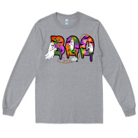 Heather Grey halloween boo Long Sleeve Tee - AdoDesignShop