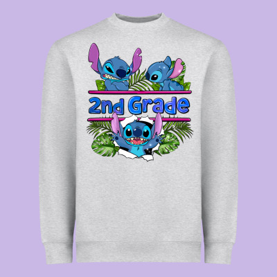 Preview Flower Stitch 2nd Grade Heavyweight Sweatshirt Designed By Adodesignshop