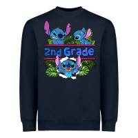 Navy preview flower stitch 2nd grade Heavyweight Sweatshirt - AdoDesignShop