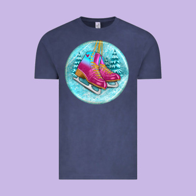 Ice Skate Christmas Ornament Vintage Tee Designed By Bundleandbundleshop
