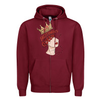 Burgundy sagittarius queen Zipper Hoodie - MaliasSmallBusiness