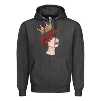 Charcoal Heather sagittarius queen Zipper Hoodie - MaliasSmallBusiness
