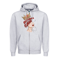 Heather Grey sagittarius queen Zipper Hoodie - MaliasSmallBusiness