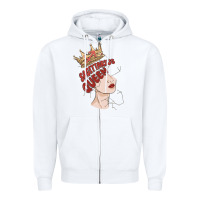 White sagittarius queen Zipper Hoodie - MaliasSmallBusiness