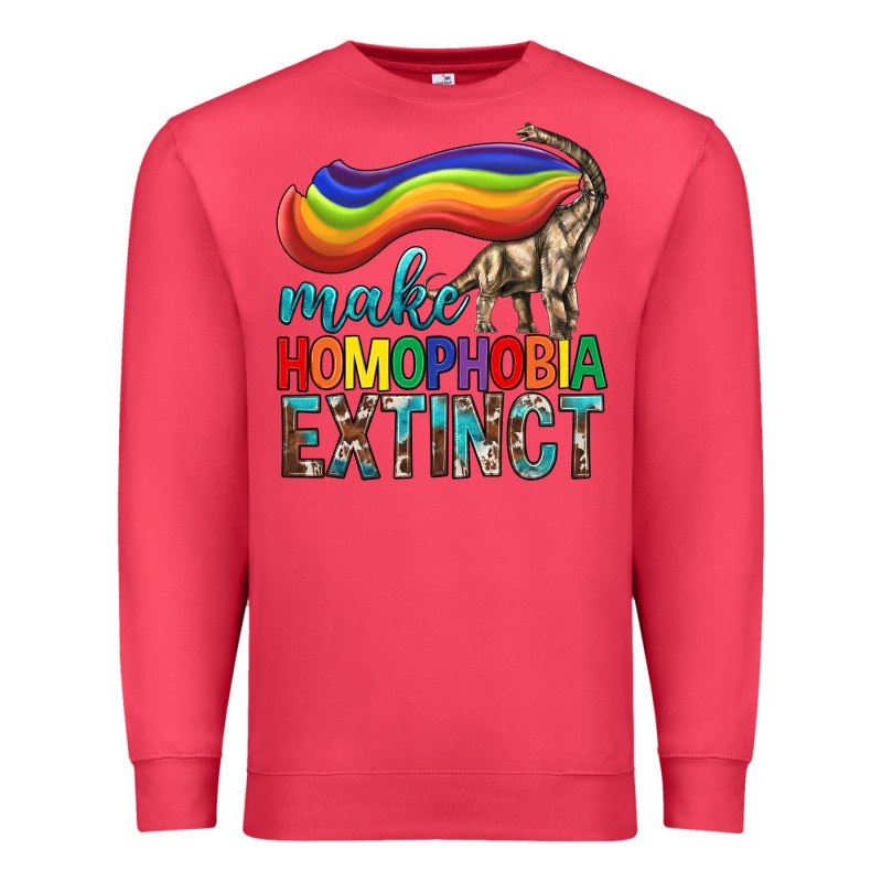 Lgbtq Make Homophobia Extinct Premium Sweatshirt by BundleAndBundleShop | Teevron