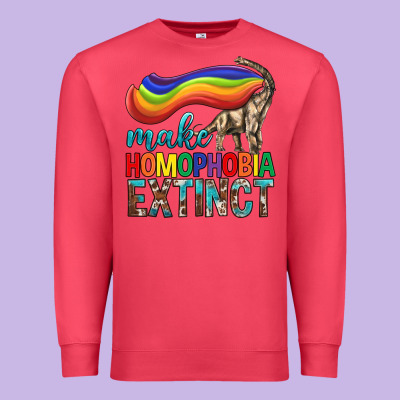Lgbtq Make Homophobia Extinct Premium Sweatshirt Designed By Bundleandbundleshop