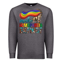 Charcoal Heather Lgbtq Make Homophobia Extinct Premium Sweatshirt - BundleAndBundleShop