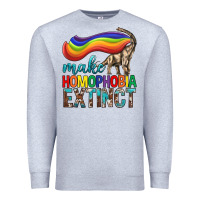 Heather Grey Lgbtq Make Homophobia Extinct Premium Sweatshirt - BundleAndBundleShop