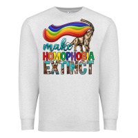 Oatmeal Heather Lgbtq Make Homophobia Extinct Premium Sweatshirt - BundleAndBundleShop