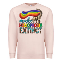 Pale Pink Lgbtq Make Homophobia Extinct Premium Sweatshirt - BundleAndBundleShop