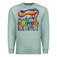 Seafoam Lgbtq Make Homophobia Extinct Premium Sweatshirt - BundleAndBundleShop