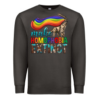 Smoke Lgbtq Make Homophobia Extinct Premium Sweatshirt - BundleAndBundleShop