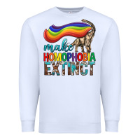 White Lgbtq Make Homophobia Extinct Premium Sweatshirt - BundleAndBundleShop