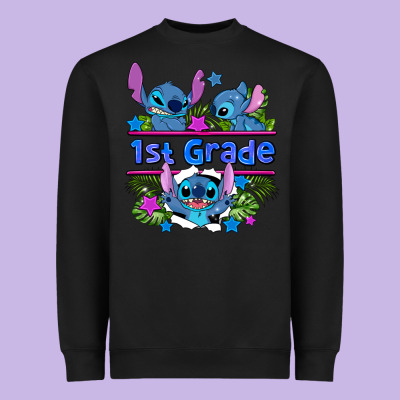 Preview Flower Stitch 1st Grade Heavyweight Sweatshirt Designed By Adodesignshop