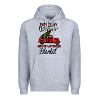 Heather Grey Christmas Movie Watching Blanket Premium Hoodie - Bettercallsaul