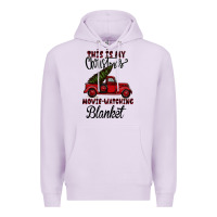 Lilac Christmas Movie Watching Blanket Premium Hoodie - Bettercallsaul