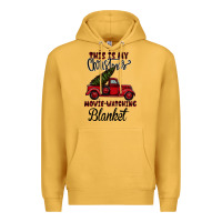 Mustard Christmas Movie Watching Blanket Premium Hoodie - Bettercallsaul