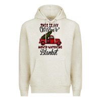 Oatmeal Heather Christmas Movie Watching Blanket Premium Hoodie - Bettercallsaul