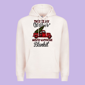 Christmas Movie Watching Blanket Premium Hoodie Designed By Bettercallsaul