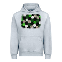 Heather Grey Soccer leopard glitter background Urban Hoodie - HowdyJamesFarm