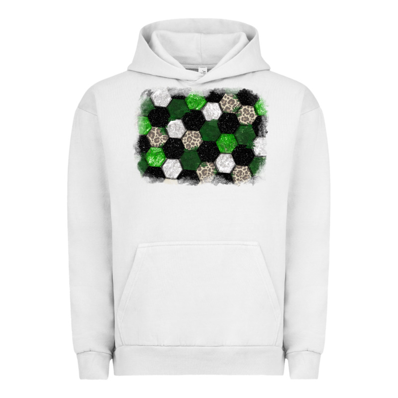 Soccer Leopard Glitter Background Urban Hoodie by HowdyJamesFarm | Teevron