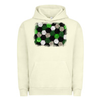 Pigment Pistachio Soccer leopard glitter background Urban Hoodie - HowdyJamesFarm