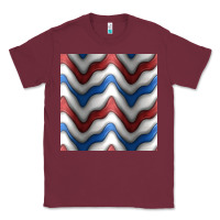 Burgundy 4th july stripes seamless pattern Classic Tee - BundleAndBundleShop